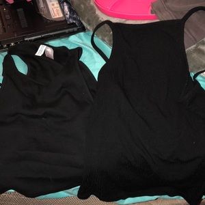 Black crop tops